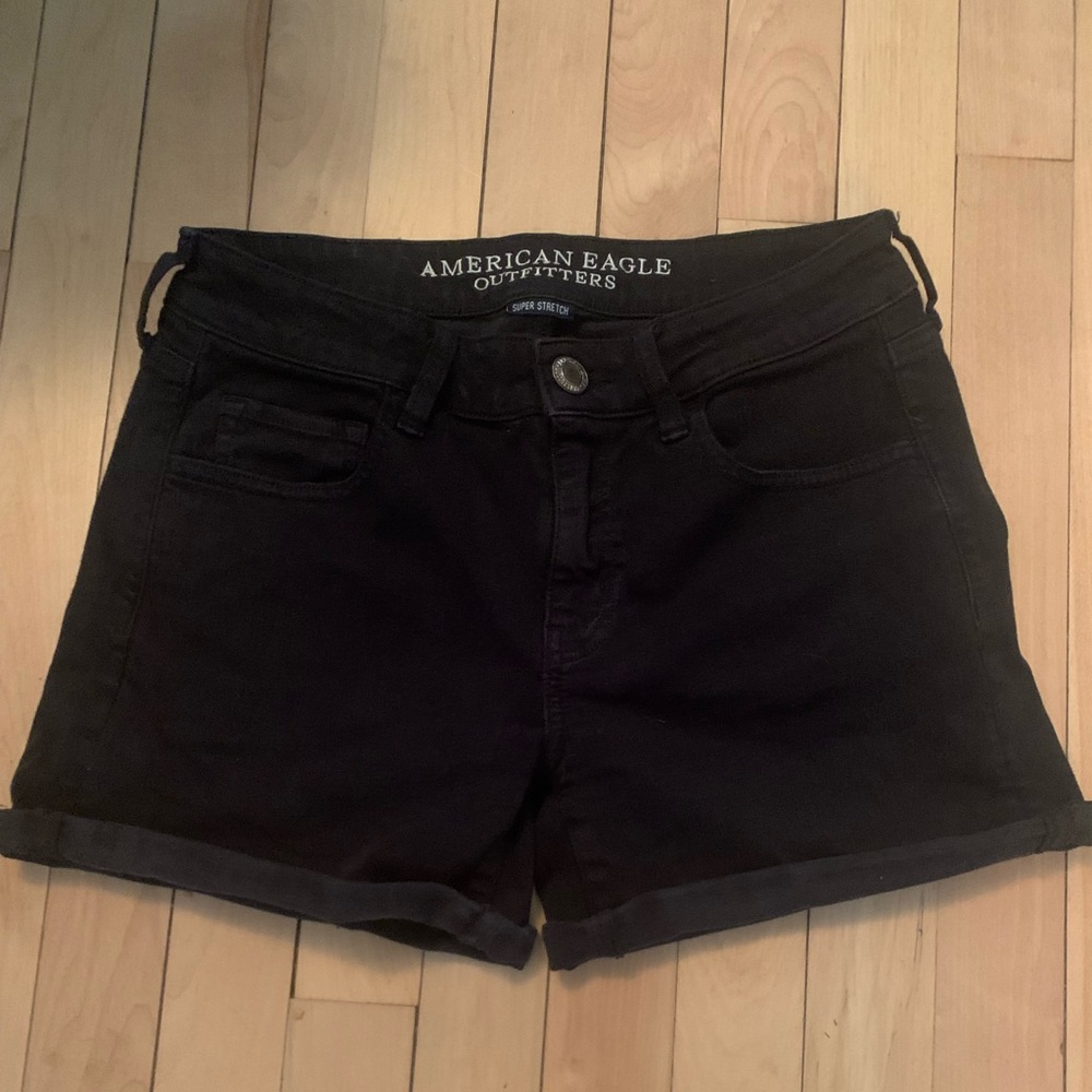 Black Midi Shorts